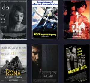 Filmes de referência do curso A Estética na Cinematografia da ABC Cursos de Cinema