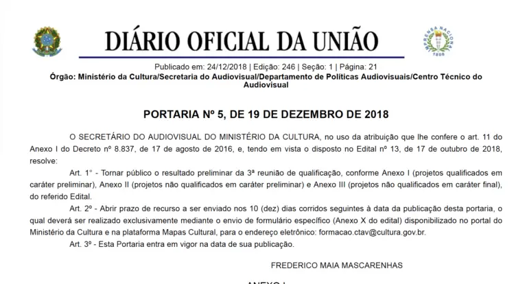 Edital do FSA/Ancine/CTAV